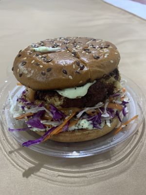 Sample Burger on point!!! at Roots Foods and Culture in Athens