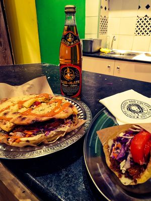 Skepasti to die for w/ Club Mate !  at Roots Foods and Culture in Athens