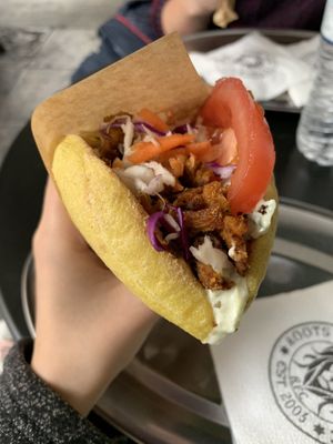 Vegan gyros (made with soy) at Roots Foods and Culture in Athens