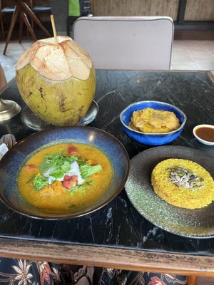 Tostones 55K + Mild Dahl curry 80K (plus tax and service)   at MOTHER in Ubud