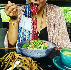 rainbow salad: raw seasonal vegetables and herbs. fresh and happy! at MOTHER in Ubud