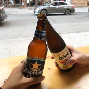 Cold Japanese beer available:)  at Ramen Ishida in New York City