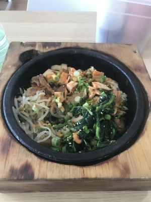 Bibimbap bowl with sweet ginger jackfruit and tofu  at K Fresh in Everett