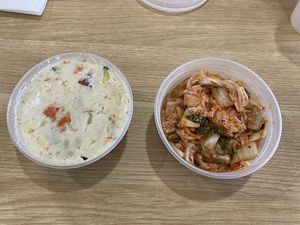 Potato Salad and Kimchi at K Fresh in Everett