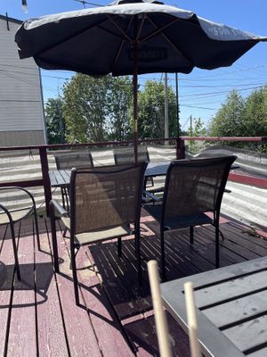 Patio seating  at K Fresh in Everett