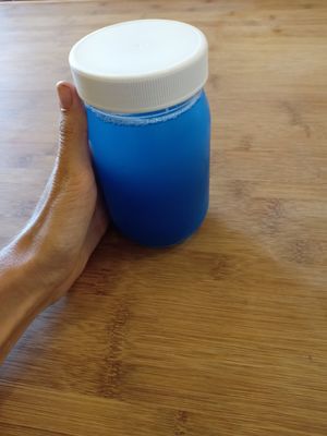 Coconut water- Pinneapple - blue spirulina at Loved by the Sun in Hilo