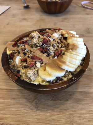 Cosmic smoothie bowl with sunshine smoothie  at Loved by the Sun in Hilo