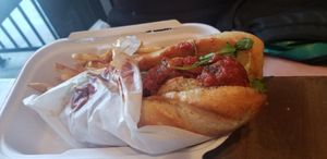 Meatballs Sub. My neice inhaled it! at Native Foods in Palm Springs