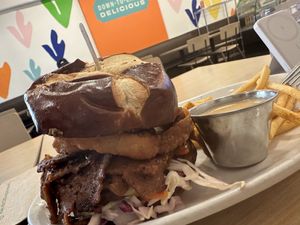 BBQ Brisket Burger at Native Foods in Palm Springs