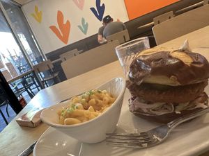 The Real Nashville Hot with a side of Mac and Cheese at Native Foods in Palm Springs