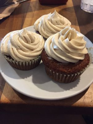 carrot cream cheese cupcake at Native Foods in Palm Springs