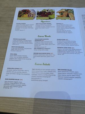 Menu - August 2024  at Native Foods in Palm Springs