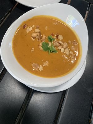 African peanut soupp  at Native Foods in Palm Springs