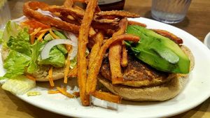 scorpion burger at Native Foods in Palm Springs