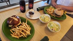 Nashville on left, BBQ brisket on right at Native Foods in Palm Springs