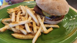 BBQ brisket burger 😋 at Native Foods in Palm Springs