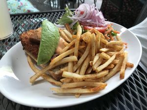 Chicken, bacon, avo club sandwich at Native Foods in Palm Springs