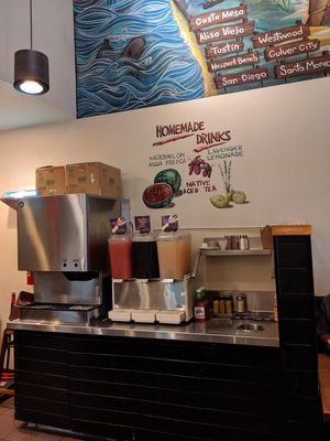 Drink station at Native Foods in Palm Springs