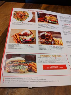 Menu at Native Foods in Palm Springs