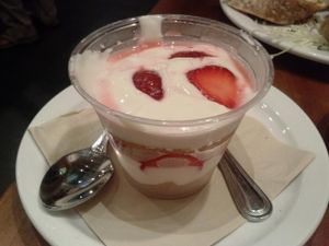 strawberry shortcake parfait at Native Foods in Palm Springs