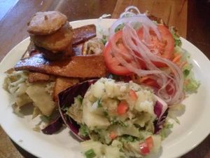 Oklahoma bacon cheeseburger at Native Foods in Palm Springs