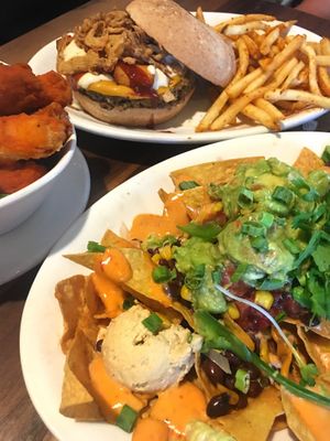 Bbq burger, nachos at Native Foods in Palm Springs