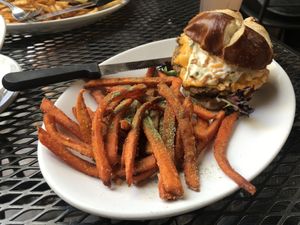 Poppin jalapeño burger  at Native Foods in Palm Springs