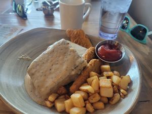 Chick'n and biscuits brunch at The Local Bison in Tulsa