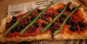 Custom Vegan Pizza ^^ at Botega Italiana in Cabanas