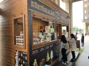 Chimney cakes! at Kurtoskalacs The Chimney Cake Shop in Budapest
