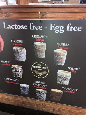 Chimney cake stand  at Kurtoskalacs The Chimney Cake Shop in Budapest