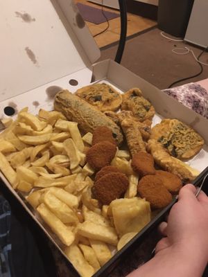 Big box  at The Kent Fish & Chip Shop in Glasgow
