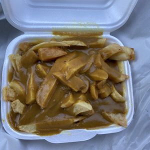 Chips n curry  at The Kent Fish & Chip Shop in Glasgow