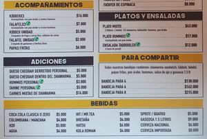 Menu, pt. 2 at Hasbi in San Andres