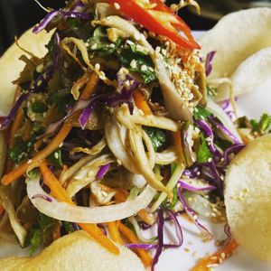 Oyster Mushroom Salad at Loving Vegan in Da Nang