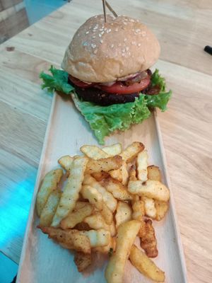 Loving burger at Loving Vegan in Da Nang