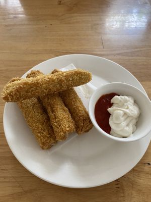 Mozzarella sticks!  at Loving Vegan in Da Nang