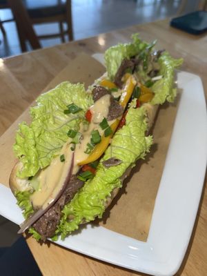 Steak patty  at Loving Vegan in Da Nang