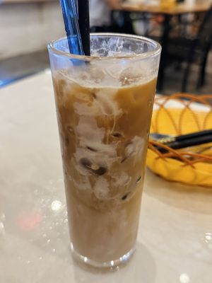 Iced milk coffee (30.000 VND)  at Loving Vegan in Da Nang