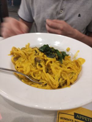 Cheeze linguini at Loving Vegan in Da Nang