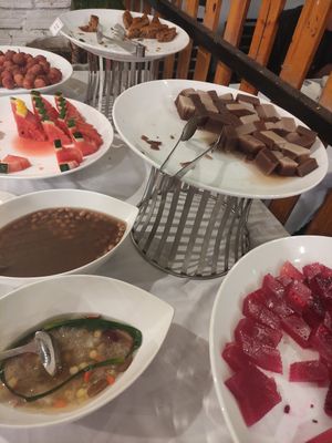 Buffet desserts at Loving Vegan in Da Nang