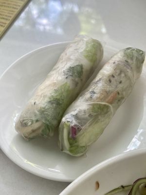 Summer rolls  at Loving Vegan in Da Nang