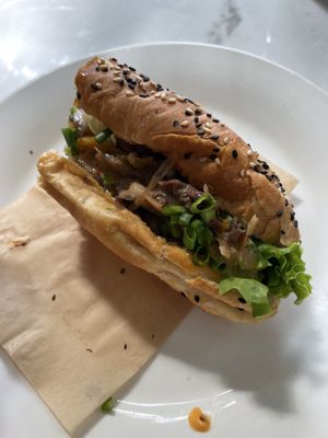 Cheese steak (I ate the other half already)   at Loving Vegan in Da Nang