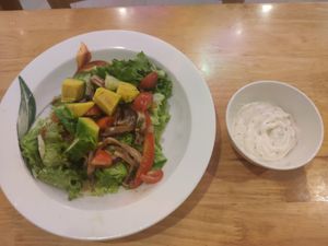 Greek gyros salad at Loving Vegan in Da Nang