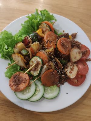 Skewers at Loving Vegan in Da Nang