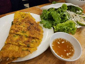 Banh Xeo at Loving Vegan in Da Nang