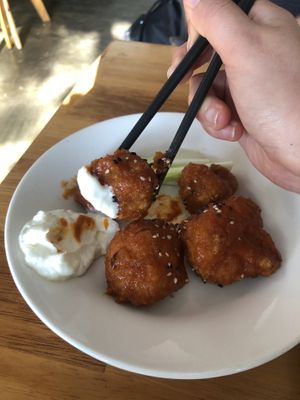 BBQ cauliflower (SO GOOD)  at Loving Vegan in Da Nang