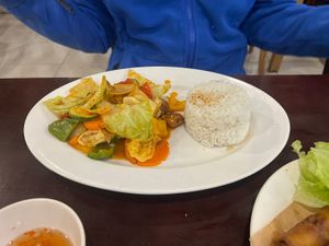 BBQ Nuggets with rice  at Loving Vegan in Da Nang