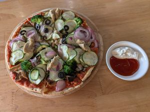 Mushroom Pizza at Loving Vegan in Da Nang