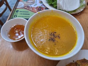 Pumpkin Soup at Loving Vegan in Da Nang